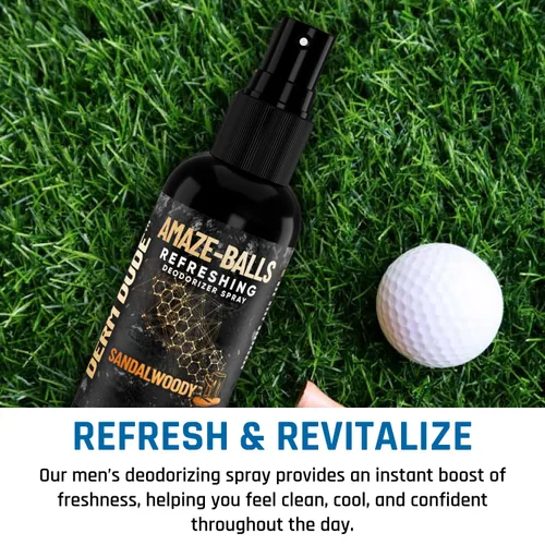 Miniatura 14 de Derm Dude Amaze Ball - Desodorante en aerosol para hombres Spray antirozaduras para ingle y saco con DeoPlex y aloe vera Control de olores