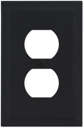 Miniatura 32 de Questech Cubiertas de tomacorrientes, placas de pared dúplex individuales, placas de interruptor de 1 banda, tamaño estándar, cubiertas de toma