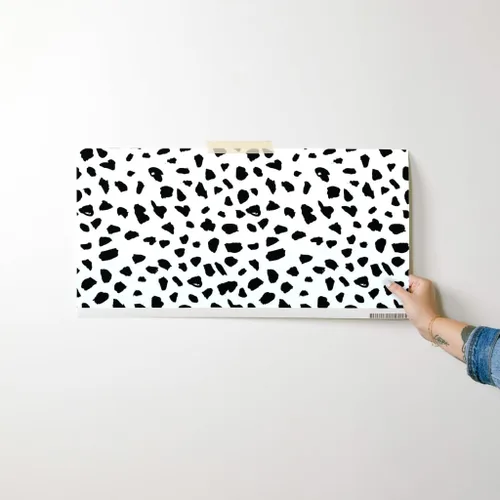 Miniatura 7 de Spoonflower Papel tapiz para despegar y pegar, blanco y negro, puntos de dálmata, puntos de leopardo, piel de animal, género, neutro, impresión