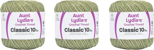 Miniatura 5 de Aunt Lydia Classic Crochet - Paquete de 3 unidades de 350y/1,049.9 ft - Blanco Antiguo