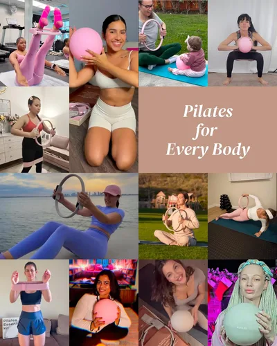 Miniatura 2 de Kit de pilates para mujer - Juego de equipo de pilates para el hogar con anillo, pelota y bandas de resistencia Kit de pilates con accesorios