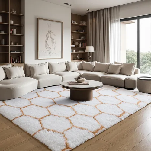 Miniatura 46 de Zentavio Alfombras de área para sala de estar, alfombras grises para dormitorio, alfombra de 4 x 6, alfombra mullida, peluda y suave, shag estética