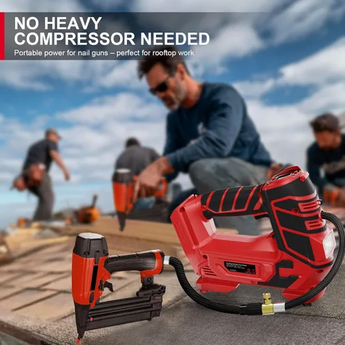 Miniatura 6 de Mellif Inflador de neumáticos portátil y herramienta de aire compatible con batería Milwaukee de 18 V (solo herramienta), herramientas de inflado