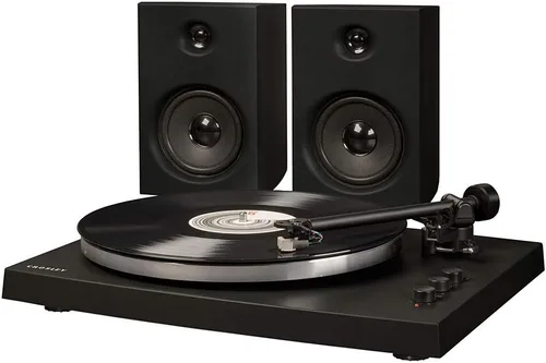 Miniatura 4 de Crosley T150A-WH - Moderno sistema de tocadiscos Bluetooth de 2 velocidades con brazo de tono ponderado variable y altavoces estéreo, color blanco
