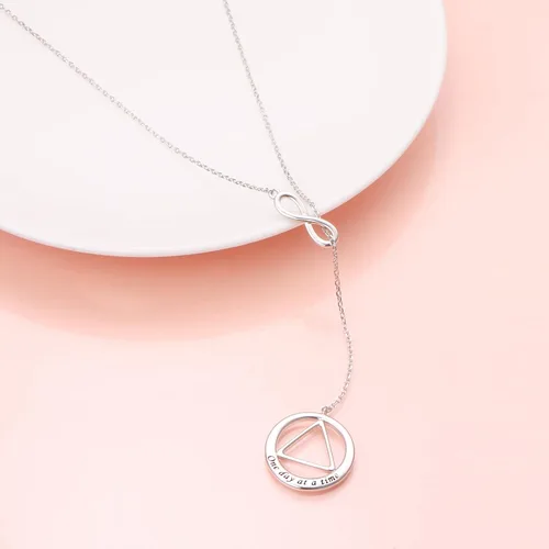 Miniatura 5 de Collar largo de plata de ley Larait Bar Y Lariat de cadena larga ajustable collar de regalo para ella, 30 pulgadas
