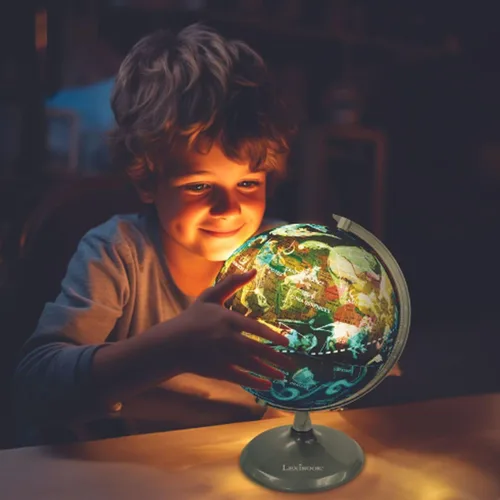 Miniatura 7 de Lexibook Planetario globo luminoso, STEM, globo 2 en 1 durante el día, mapa de constelación por la noche, azul/negro, NLJ185EN
