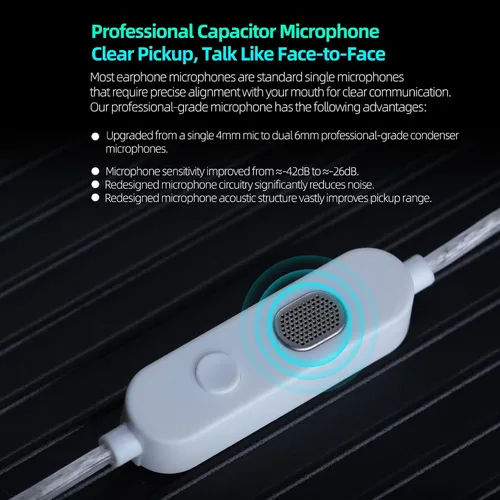 Miniatura 9 de KZ Castor - Auriculares intrauditivos, sonido de graves mejorado HiFi, IEMs aislantes de ruido ajustables, auriculares con cable de doble