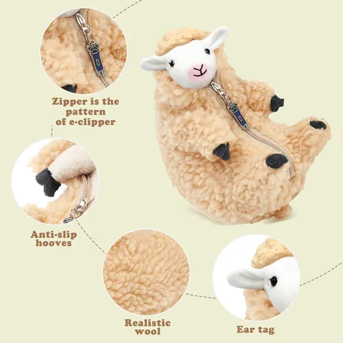 Miniatura 6 de AGRIMONY Lindos Animales de Peluche de Oveja Rapada, Pequeños Peluches Kawaii de Cordero, Juguetes de Peluche, Regalos Divertidos para Pascua San
