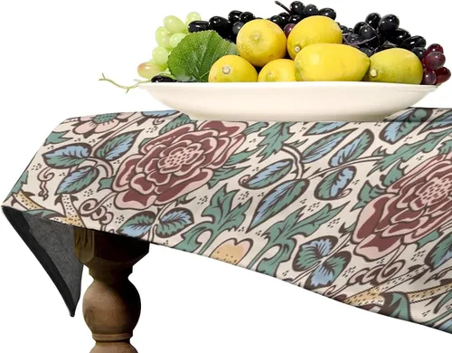 Miniatura 55 de Mantel Floral Retro de Pájaros, Diseño Original Bohemio William Morris Estampado Cubierta de Mesa para Hogar Picnic Fiesta Comedor Cocina William