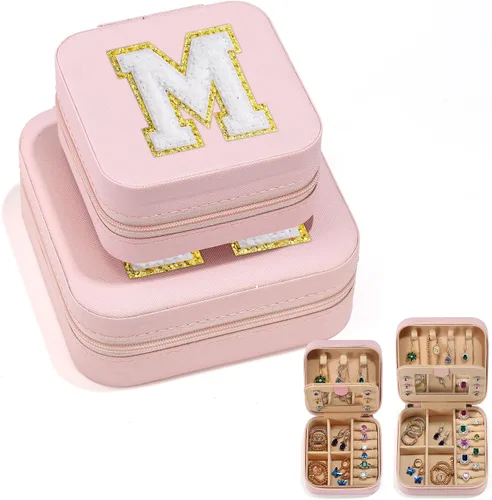 Regalos de cumpleaños para mujeres, juego de 2 piezas de joyería de viaje, regalos de viaje, regalos para amigas, regalos personalizados, regalos