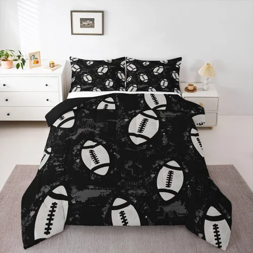 Miniatura 19 de Erosebridal Juego de edredón de béisbol tamaño individual, juegos de ropa de cama deportiva para niños, edredones y juegos de ropa de cama de nido