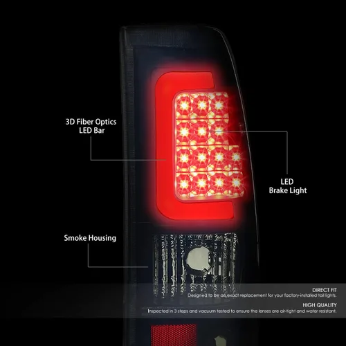 Miniatura 2 de DNA MOTORING TL-CSIL03-LED-3D-BK-SM - Conjunto de luz trasera LED 3D para lado del conductor y del pasajero