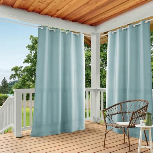 Miniatura 11 de TOWN & COUNTRY BASICS Cabana Cortinas Sólidas de Peso Pesado para Interiores y Exteriores, Opacidad de Filtrado de Luz con Ojales en la Parte Verde