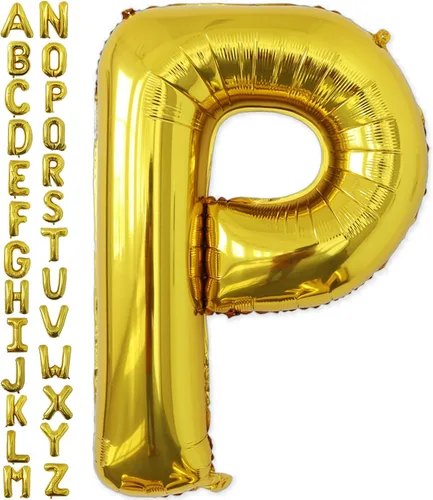 Miniatura 6 de VHUWE Globo dorado de 40 pulgadas con letra B, globos de helio de aluminio del alfabeto de Mylar de gran tamaño para fiesta de cumpleaños