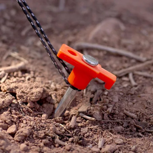 Miniatura 5 de Estacas de acero galvanizado para tienda de campaña de 10 piezas, estacas de jardín naranja