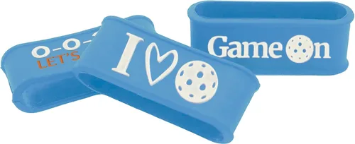 Miniatura 31 de Palms-O-Aces Juego de 3 bandas de agarre para paleta de pickleball – Bandas de silicona para paletas de pickleball para asegurar sobreempuñaduras e