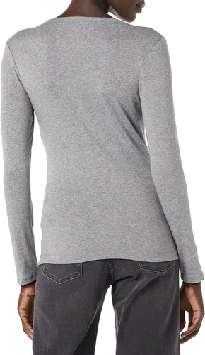Miniatura 2 de Tienda Essentials Camiseta de manga larga Henley de punto acanalado para mujer