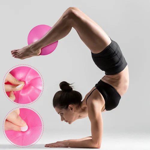 Miniatura 5 de Aoriher 10 pelotas pequeñas de pilates, de 9 pulgadas, mini pelotas de yoga antiestallidos y antideslizantes para estabilidad, fitness, terapia