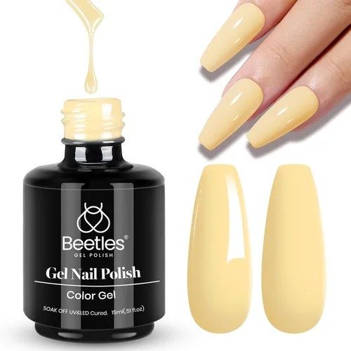 Miniatura 26 de Beetles - Esmalte de uñas de gel verde luminoso que brilla en la oscuridad, esmalte de uñas de gel que se absorbe con lámpara LED UV, arte de uñas