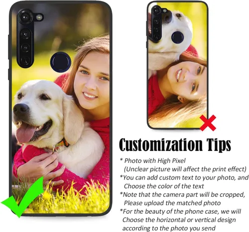 Miniatura 3 de Funda personalizada para Motorola Moto G Stylus 2020 con nombre de foto, texto y foto, GStylus personalizado -20 funda suave y fina (negro) de 6.4