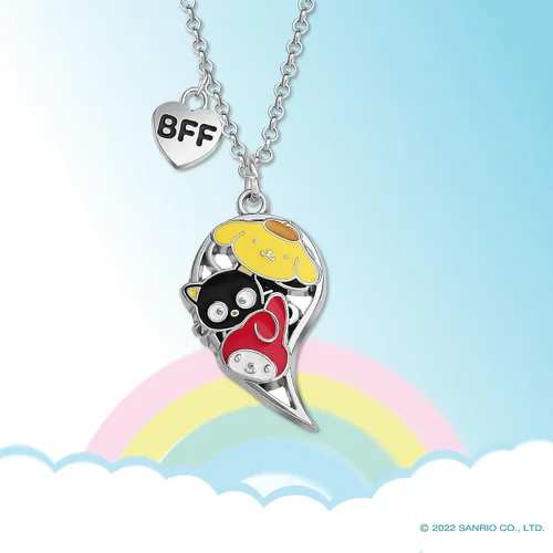 Miniatura 4 de Hello Kitty Sanrio and Friends - Juego de collar de amistad para niñas de 16 + 3 pulgadas, con licencia oficial, Disfraz, No es una piedra preciosa