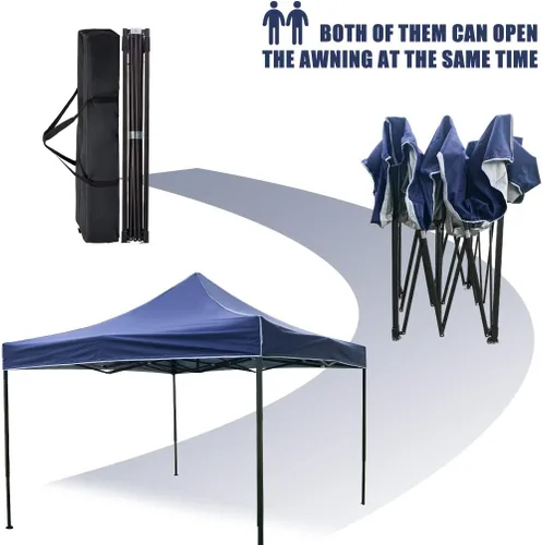 Miniatura 3 de FDW Tienda de campaña, toldo comercial instantáneo de 10 x 10 pies, toldo ajustable impermeable 300D con bolsa de transporte con ruedas, 4 bolsas