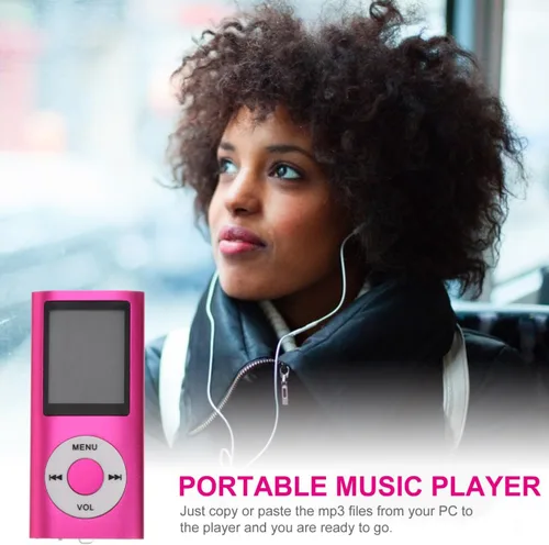 Miniatura 2 de POPETPOP Reproductor digital compacto con pantalla portátil de música y visor de fotos Puerto USB Diseño ligero Rosa