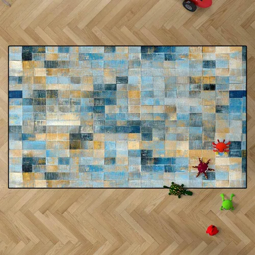 Miniatura 47 de TOMWISH - Alfombra abstracta pintada a mano en blanco y negro con pintura dorada, sala de estar, dormitorio, decoración de suelo, alfombra