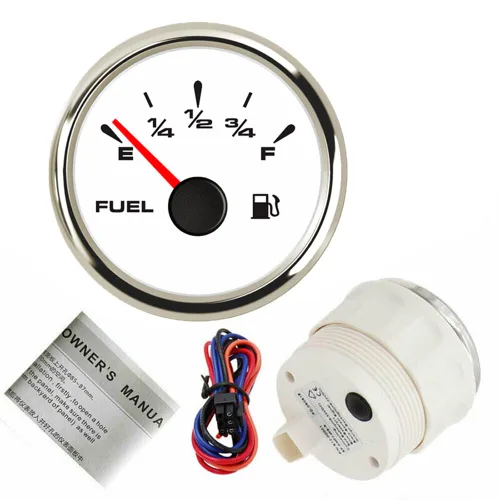 Miniatura 7 de 2.047 in/2-1/16 Medidor de nivel de combustible 7 colores de retroiluminación 0-90ohms 10-180ohms 73-10ohms 0-190ohms 240-33ohms anti-vibración Cara