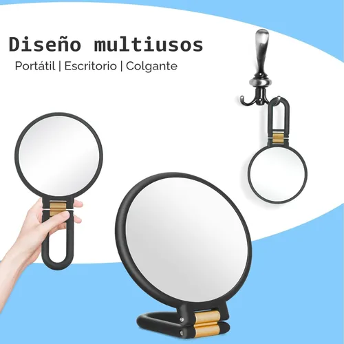 Miniatura 3 de Sifolo Espejo de aumento de 30x, espejos de mano de viaje con asa, espejo de mano de doble cara con aumento de 1 x 30X y mango / soporte ajustable