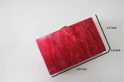 Miniatura 7 de Dirmmis Nuevas mujeres bolso de mensajero moda elegante mármol sólido perla mujer noche bolso rojo lujo fiesta fiesta fiesta fiesta embrague