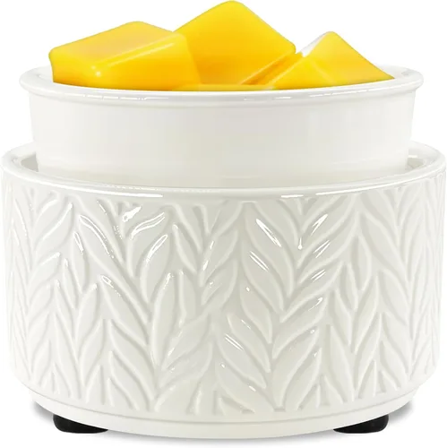 Miniatura 11 de EQUSUPRO - Calentador de cera para derretir cera perfumada, calentador eléctrico de cera de cerámica 4 en 1, quemador de cera de fragancia