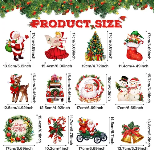 Miniatura 3 de Sumind 30 piezas de decoraciones colgantes de techo de Papá Noel de Navidad, decoraciones de remolino de Feliz Navidad, juego de decoración colgante