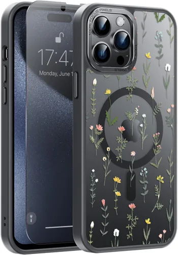 Miniatura 100 de Goodon Funda para iPhone 17 Pro con protector de pantalla de privacidad, compatible con Magsafe, a prueba de golpes, translúcida mate, bonita funda