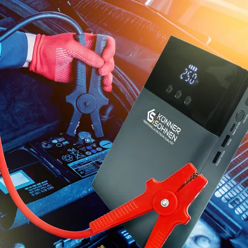 Miniatura 6 de Jump Starter KS JS-1200, amplificador de batería de coche de pico de 1200 A con compresor de aire, 14000 mAh para motores de gasolina de hasta 8 L