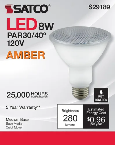 Miniatura 5 de Satco S29189 8PAR30/LN/LED/40'/Ámbar, no especificado