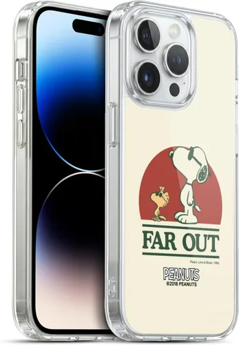 Miniatura 130 de Head Case Designs Funda de gel Woodstock 50th con licencia oficial de Peanuts Snoopy Guitar 1969 [protección de grado militar] compatible con Apple