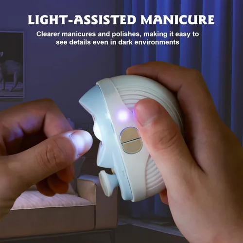 Miniatura 3 de Cortadora de uñas automática de 3 velocidades, cortaúñas eléctrico inteligente para adultos mayores, recortadora de uñas automática 2 en 1