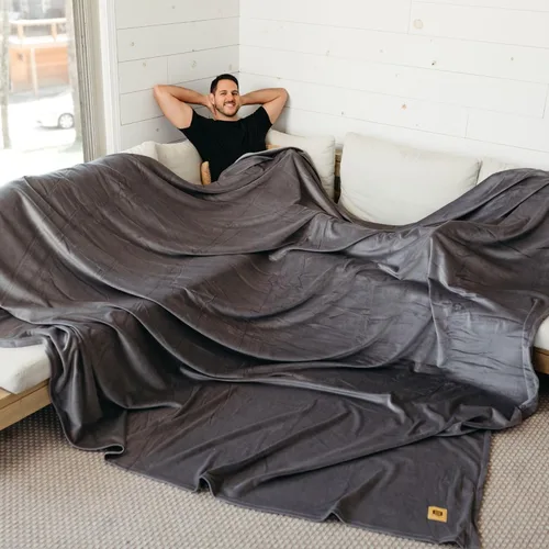 Big Blanket Co Original Stretch Ballerina - Manta gigante extra grande de 6 x 6 pies, suave, elástica, lavable a máquina, se adapta a toda la familia