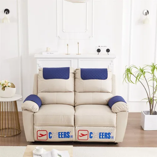 Miniatura 7 de 3 fundas reclinables, fundas de brazo de sherpa para silla reclinable con bolsillos de almacenamiento, funda para reposacabezas para silla