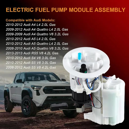 Miniatura 2 de Conjunto de módulo de bomba de combustible eléctrica compatible con Audi A4/A5 2010-2012 RS5 2013 S4/S5 2010-2012, 5 y 2 pines, repuesto #