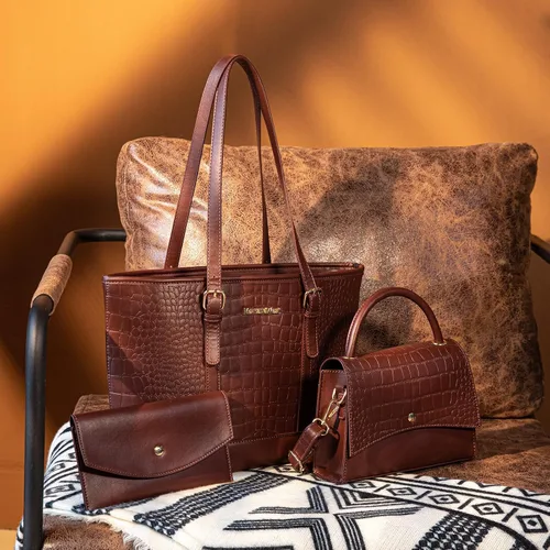 Miniatura 2 de Montana West Fashion 3 pcs Handbag Set Leopard Print Tote Bag Conceal Carry Purse for Women