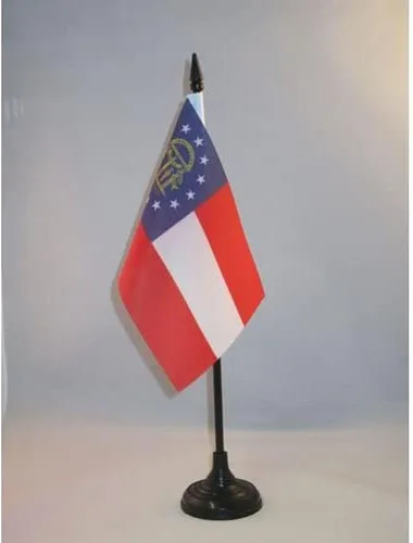 Miniatura 122 de Bandera de mesa de Colorado de 4 x 6 pulgadas, bandera de escritorio del estado de Colorado de EE. UU., 5.9 x 3.9 in, palo y base de plástico negro