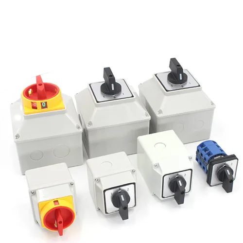 Miniatura 5 de 1 interruptor selector de cambio universal, con caja impermeable, interruptor de alimentación dual, 3 posiciones, 4 terminales, interruptor