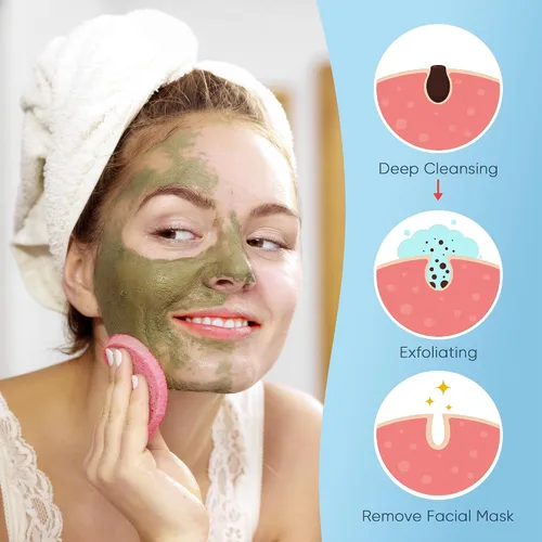 Miniatura 6 de GAINWELL Esponjas faciales comprimidas naturales de 50 colores, para limpieza facial, reutilizables y ecológicas, 50 unidades Varios