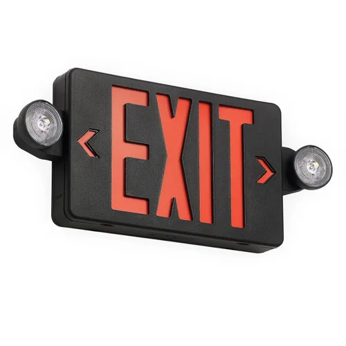 Miniatura 15 de TANLUX Señal de Salida Roja con Luces de Emergencia, Luz LED de Salida de Emergencia con Batería de Respaldo, Listado UL, AC 120/277V, Combo