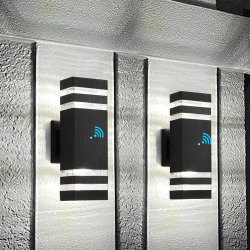 Miniatura 12 de Luminaria para exteriores, moderna lámpara de pared para exteriores, aplique de pared exterior negro, luces impermeables para porche exterior