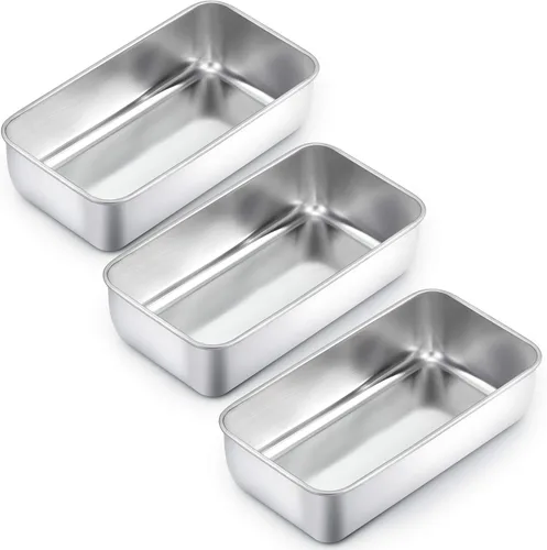 Miniatura 10 de TeamFar Molde para Pan, 9¼" × 5" Molde para Pan de Carne de Acero Inoxidable para Hornear Pan Pastel Tostadas, Saludable y Duradero, Apto