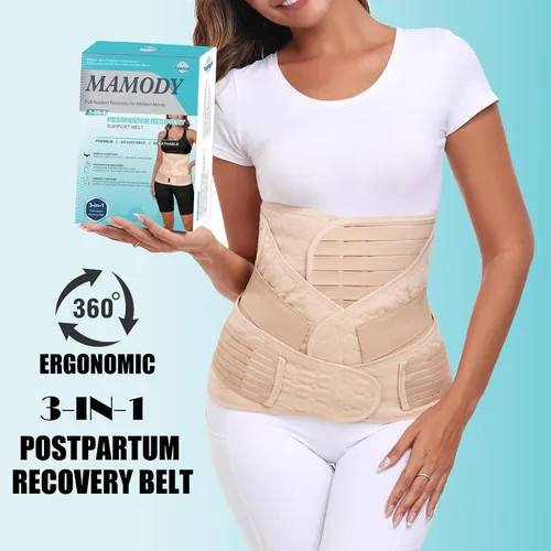 Miniatura 2 de Banda posparto 3 en 1 para el vientre posparto, cinturón de recuperación posparto, soporte para después del parto, fajas adelgazantes, moldeador