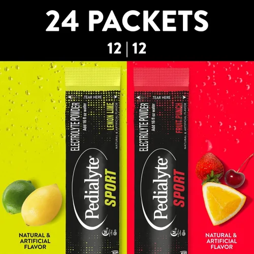Miniatura 2 de Pedialyte Polvo de electrolitos deportivos, hidratación rápida con 5 electrolitos clave para apoyo muscular antes, durante y después del ejercicio